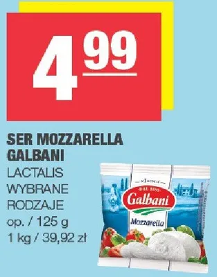 Ser Mozzarella Galbani wybrane rodzaje promocja w SPAR