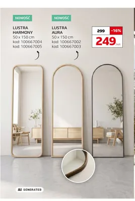 Lustro Harmony 50x150 cm promocja w Komfort