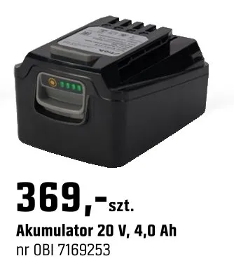 Akumulator 20 V, 4,0 Ah promocja w OBI