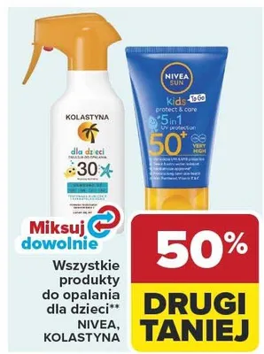 Produkty do opalania dla dzieci Nivea promocja w Carrefour