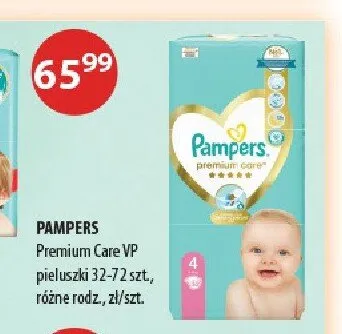 Pieluszki PAMPERS Premium Care VP 32-72szt. promocja w Drogerie Laboo