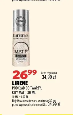 Podkład do twarzy Lirene City Matt promocja w Drogerie Natura