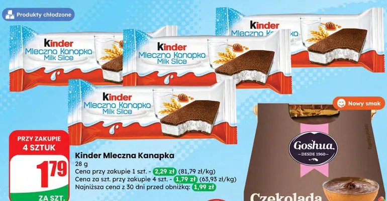 Deser czekoladowy z truskawką promocja w Dino