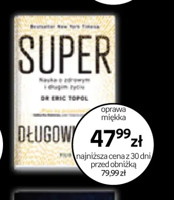 Książka Superdługowieczność Eric Topol promocja w Empik