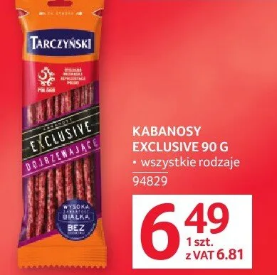 Kabanosy exclusive Tarczyński promocja w Selgros