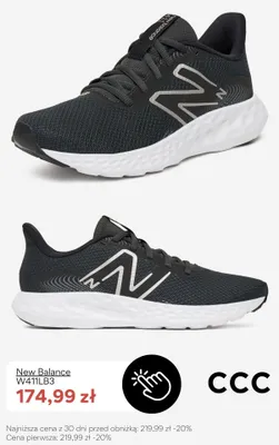Buty sportowe New Balance W411LB3 promocja w CCC
