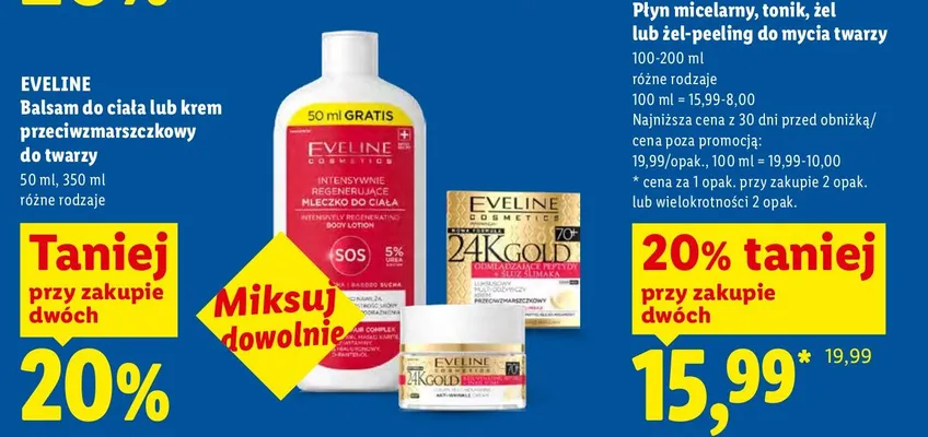 Płyn micelarny, tonik, żel lub żel-peeling do mycia twarzy promocja w Lidl
