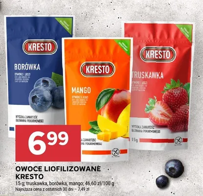 Owoce liofilizowane mango promocja w Stokrotka
