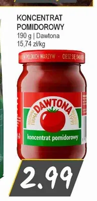 Koncentrat pomidorowy Dawtona promocja w Słoneczko