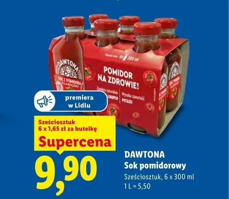 Sok pomidorowy Dawtona 6-pak promocja w Lidl