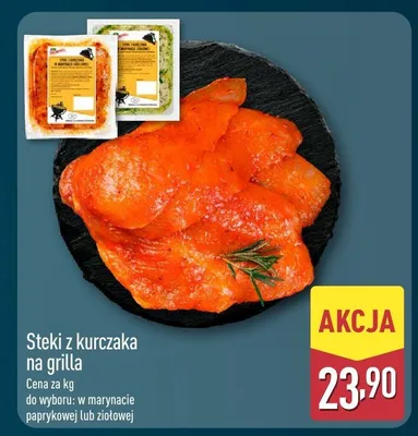Steki z kurczaka na grilla w marynacie ziołowej promocja w Aldi