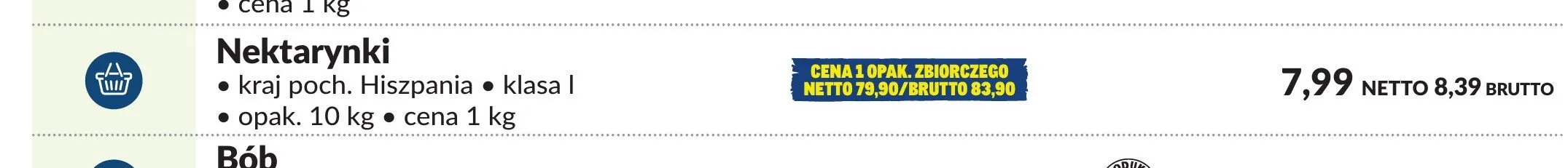 Nektarynki promocja w Makro