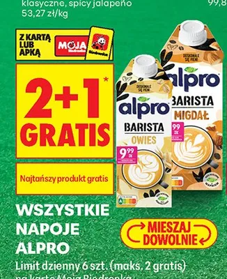 Napój Alpro Barista Owies promocja w Biedronka