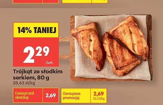 Trójkąt ze słodkim serkiem promocja w Biedronka