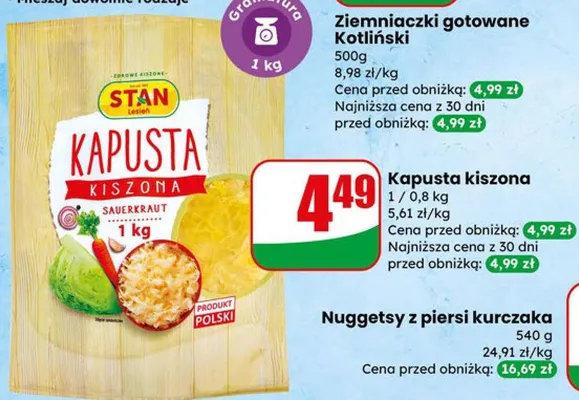 Kapusta kiszona Stan promocja w Dino