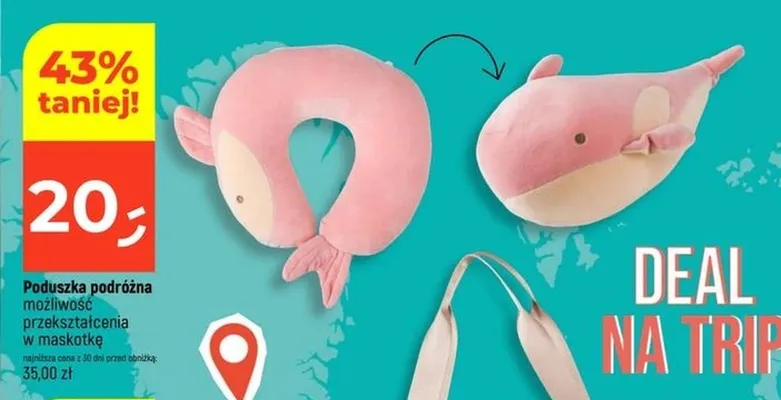 Poduszka podróżna maskotka promocja w Dealz