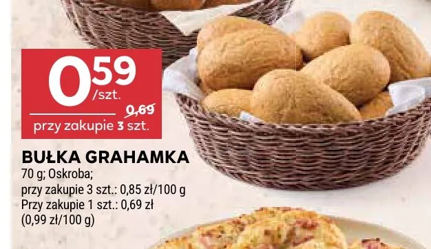 Bułka grahamka Oskroba promocja w Stokrotka