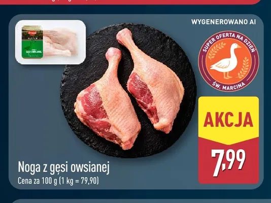 Noga z gęsi owsianej promocja w Aldi