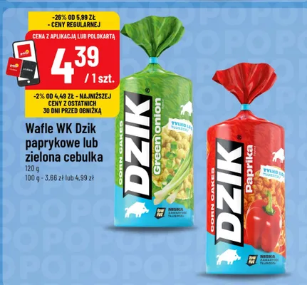Wafle WK Dzik zielona cebulka promocja w POLOmarket