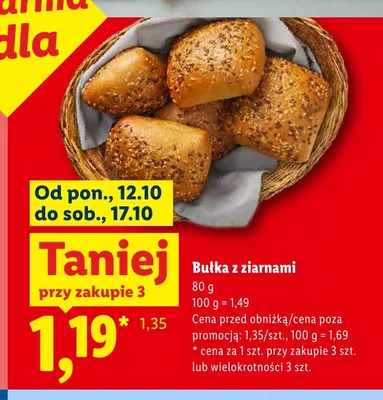 Bułka z ziarnami promocja w Lidl