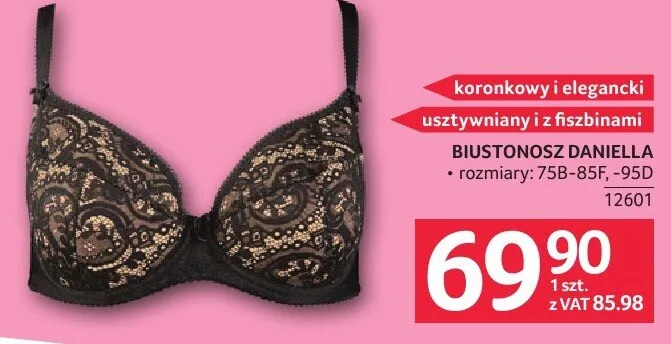Biustonosz Daniella rozmiar 75B-85F, 95D promocja w Selgros