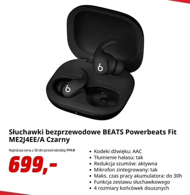 Słuchawki bezprzewodowe Beats Powerbeats Fit promocja w Media Markt