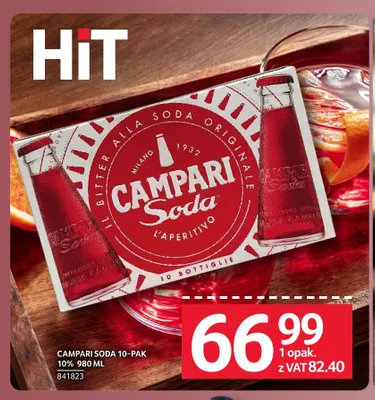 Aperitif Campari Soda 10-pak promocja w Selgros