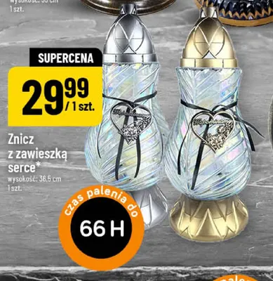 Znicz z zawieszką serce promocja w POLOmarket