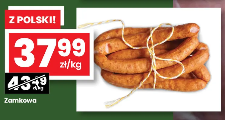 Kiełbasa zamkowa promocja w emma MARKET