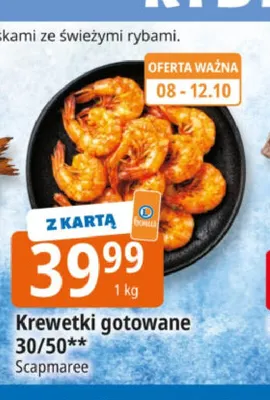 Krewetki gotowane Scapmaree promocja w Leclerc