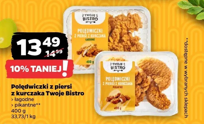 Polędwiczki z piersi z kurczaka pikantne Twoje Bistro promocja w Netto
