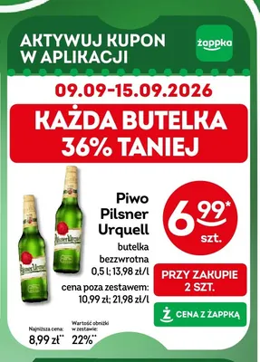 Piwo Pilsner Urquell promocja w Żabka