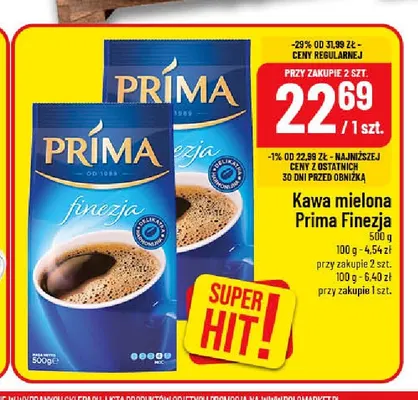 Kawa mielona Prima Finezja promocja w POLOmarket