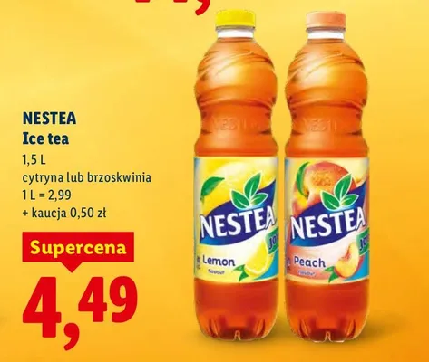 Ice tea Nestea cytryna lub brzoskwinia promocja w Lidl