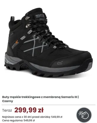 Buty męskie trekkingowe z membraną Regatta Samaris III promocja w Regatta