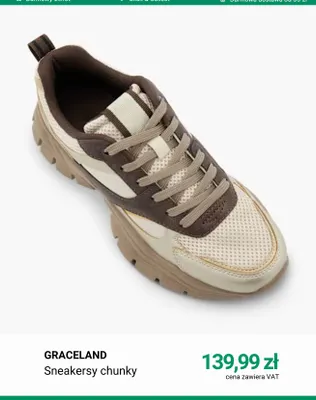 Sneakersy chunky Graceland promocja w Deichmann
