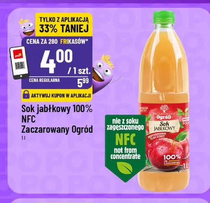 Sok jabłkowy 100% NFC Zaczarowany Ogród promocja w POLOmarket