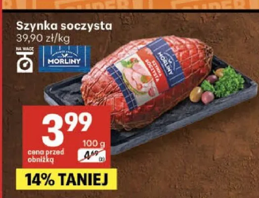 Szynka soczysta Morliny promocja w Delikatesy Centrum
