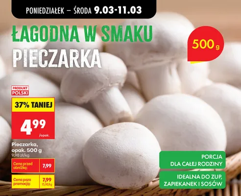Pieczarka promocja w Biedronka