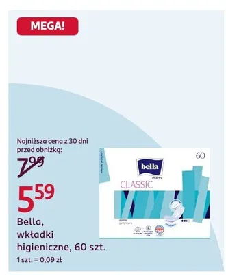 Wkładki higieniczne promocja w Rossmann