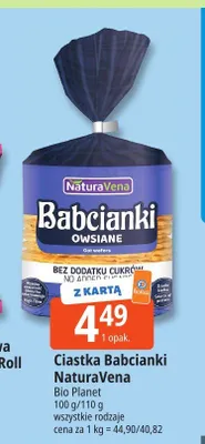 Ciastka Babcianki NaturaVena promocja w Leclerc