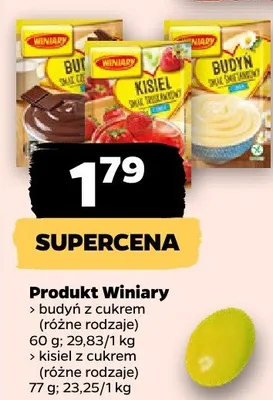 Produkt budyń z cukrem krem z cukrem kisiel z cukrem promocja w Netto