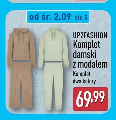 Komplet damski z modalem UP2FASHION promocja w Aldi