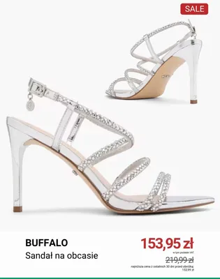 Sandały na obcasie Buffalo promocja w Deichmann