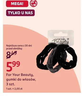 Gumki do włosów, 3szt. promocja w Rossmann