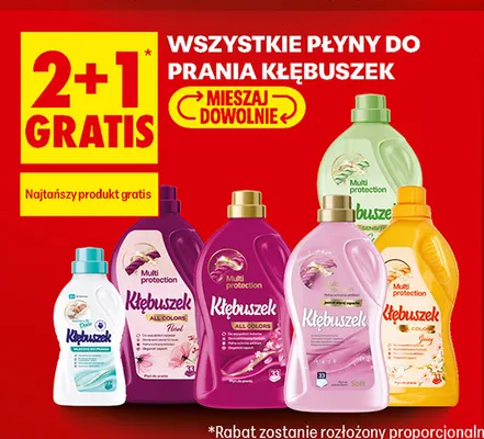 Płyny do prania Kłębuszek promocja w Biedronka
