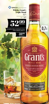 Whisky Grant's Triple Wood szkocka promocja w POLOmarket