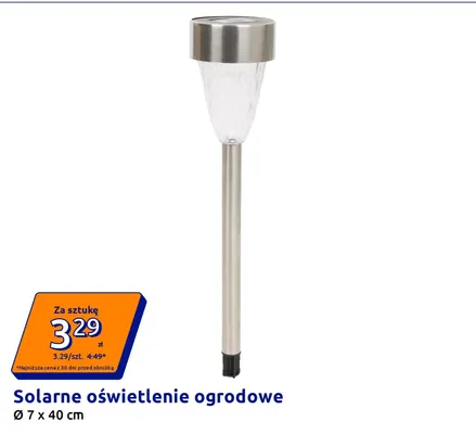 Solarne oświetlenie ogrodowe promocja w Action