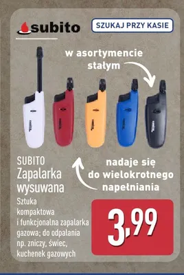 Zapalarka wysuwana Subito promocja w Aldi