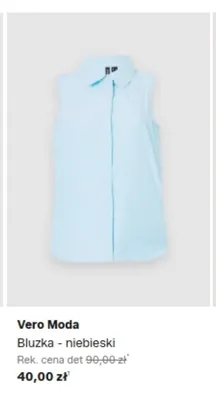 Bluzka Vero Moda niebieski promocja w Lounge by Zalando